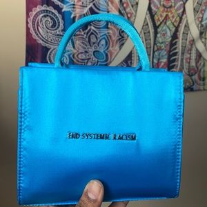 Brandon Blackwood NYC | ESR Tote | Blue Satin